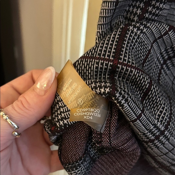 Calvin Klein Black and Gray Plaid Mini Dress - Picture 4 of 5